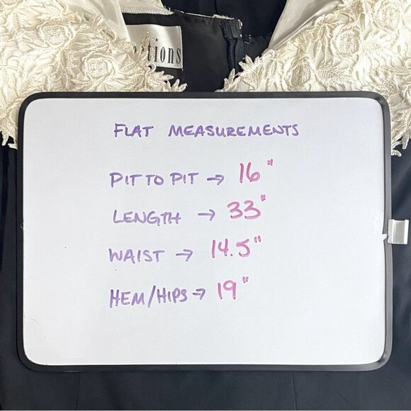 Vintage Collections Black Cocktail Dress With Floral Lace Shawl Neckline 10 - Picture 5 of 13